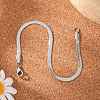 Tarnish Resistant 304 Stainless Steel Herringbone Chain Bracelets BJEW-P236-15P-3