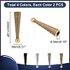   8Pcs 4 Colors Alloy Bolo Tie Replacement Cord End FIND-PH0018-04-2