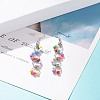 Acrylic Beaded Open Rings Dangle Earrings EJEW-JE04852-2
