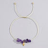 Bohemian Style Cross Natural Amethyst Braided Beaded Bracelets for Women XK2373-9-1