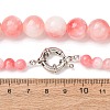 Dyed Round Natural Green Jade Graduated Beaded Necklaces GG-CBAA808-05P-C-5
