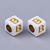 Plating Acrylic Beads SACR-S297-09B-2