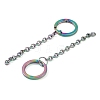 Ion Plating(IP) 304 Stainless Steel Split Key Ring Clasps STAS-L226-009A-M-2