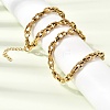 5.5MM 304 Stainless Steel Twisted Oval Link Chain Necklaces for Man and Women SA-CBAB767-18C-G-1