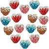 20Pcs 4 Colors Polymer Clay Rhinestone Beads RB-AR0003-17-1