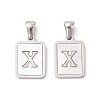304 Stainless Steel Pave Shell Pendants STAS-G327-01P-X-1