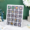 20 Grids Rectangle Felt Wall Mounted Brooch Organizer Display Stands ODIS-WH0038-97-7