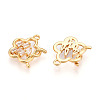 Brass Micro Pave Cubic Zirconia Pendants KK-N261-116B-G-2