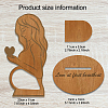 Wood Pregnant Woman Picture Frame Stand DJEW-WH0061-001-3
