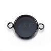 Stainless Steel Cabochon Connector Settings X-STAS-L211-04B-B-1