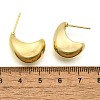 Brass Half Hoop Earrings X-EJEW-H104-18G-3