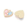Alloy Enamel Pendants PALLOY-T092-38G-02-2
