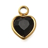 304 Stainless Steel with Rhinestone Pendants X-STAS-Q346-01G-05-1