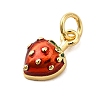 Brass Enamel Charms KK-P303-06D-G-2