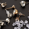 Alloy Crystal Rhinestone Stud Earring Finding EJEW-CD0001-05-6