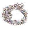 Electroplate Transparent Glass Beads EGLA-H112-04HR-01-2