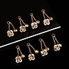 Natural Quartz Crystal Flower Charms PW-WG62F11-01-2