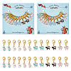 Alloy Enamel Cat Pendant Locking Stitch Markers HJEW-AB00095-1