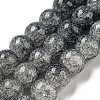 Spray Painted Crackle Glass Beads Strands DGLA-C002-8mm-02-3