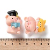 6Pcs Resin Pig Display Decoration AJEW-S037-01-3