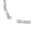 304 Stainless Steel Bar Link Chain Bracelet Making AJEW-JB01245-02-2