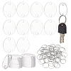 BENECREAT DIY Blank Oval Charm Keychain Making Kit DIY-BC0012-42-1
