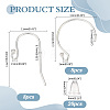 16Pcs 2 Styles 925 Sterling Silver Earring Hooks STER-ME0001-21-2