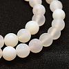 Frosted Natural White Agate Beads Strands G-F377-8mm-3