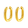 Stylish 304 Stainless Steel Oval Hoop Earrings YV3043-7-1