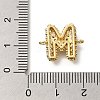 Brass Micro Pave Cubic Zirconia Links KK-I717-04M-3