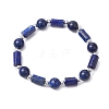 Natural Gemstone Round Beaded Stretch Bracelets for Women BJEW-JB11137-3