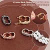8Pcs 4 Colors Rack Plating Brass Micro Pave Cubic Zirconia Twister Clasps ZIRC-PH0001-45-4