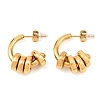 304 Stainless Steel C-Shaped Stud Earrings EJEW-K268-78G-4