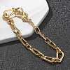 304 Stainless Steel Figaro Chains Bracelets for Women BJEW-R009-02G-2