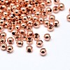 Brass Solid Round Beads KK-M085-26RG-NR-1