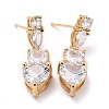 Heart Sparkling Cubic Zirconia Dangle Stud Earrings for Her ZIRC-C025-15G-1