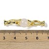 Natural White Agate with Brass Fold Over Clasps G-G141-03G-11-3