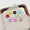 Baking Paint Alloy Enamel European Beads FIND-G092-08-1