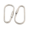 Non-Tarnish 304 Stainless Steel Screw Carabiner Lock Charms STAS-C092-06P-2