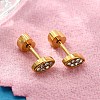 Ion Plating(IP) 304 Stainless Steel Stud Earrings EJEW-A118-13G-02-2