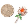 Beaded Tulip Charms PALLOY-MZ00449-3