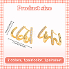 2Pairs 2 Colors Rack Plating Claw Brass Clip-on Earrings EJEW-GO0001-08-2