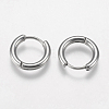 Tarnish Resistant 201 Stainless Steel Huggie Hoop Earrings Findings STAS-F149-33P-C-1