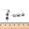 Brass Pave Cubic Zirconia Stud Earring Findings KK-D369-07P-B-3