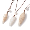 Summer Beach Natural Cultured Freshwater Pearl & Natural Shell Pendant Necklaces NJEW-JN05100-02-1