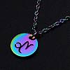 201 Stainless Steel Pendants Necklaces NJEW-S105-JN627-10-1