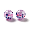 AB Color Transparent Crackle Acrylic Round Beads LS-OACR-A013-04C-3