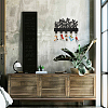 Wood & Iron Wall Mounted Hangers HJEW-WH0055-229-7