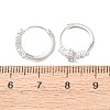 Cross 925 Sterling Silver Micro Pave Clear Cubic Zirconia Hoop Earrings EJEW-K317-06P-5