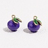 Fruit Alloy Enamel Charms ENAM-P264-02B-G-1